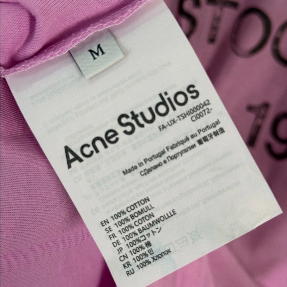 NWT 100% Authentic Acne Studios Stockholm 1996 Long Sleeve Distressed T Shirt M - Picture 7 of 8